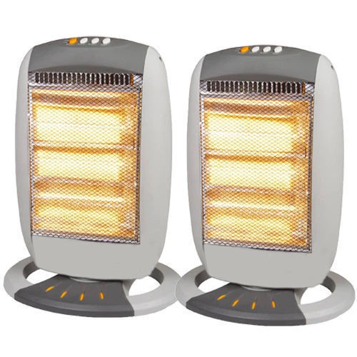 2 x PORTABLE ELECTRIC OSCILLATING HALOGEN HEATER 1200W 3 HEAT SETTING HOT  HEAT 5024996163209 | eBay