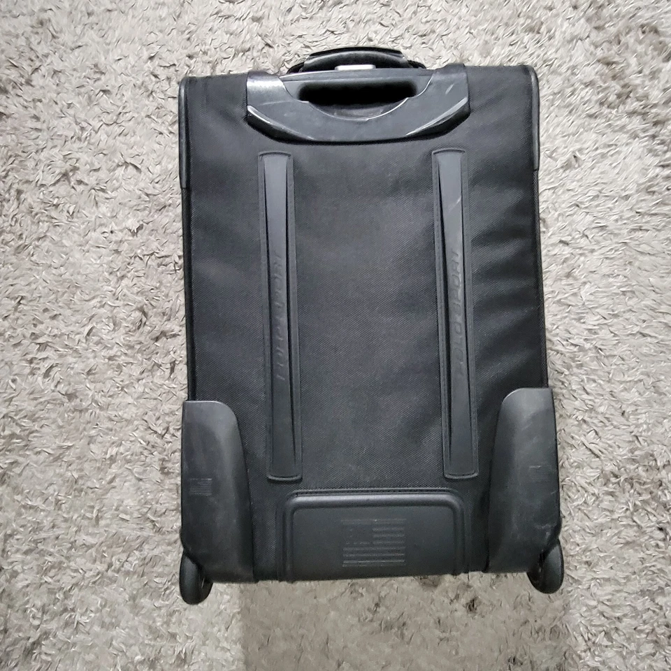 Polo Ralph Lauren Rolling canvas Carry-on Travel Suitcase canvas Luggage Black - Image 3 of 4
