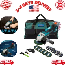 Cordless Angle Grinder, 9000RPM Brushless, 4-1/2"–5", Paddle Switch For Cutting