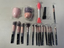 Make Up Brushes Concealer Contour Highlight Set 24 Pieces Black Marble