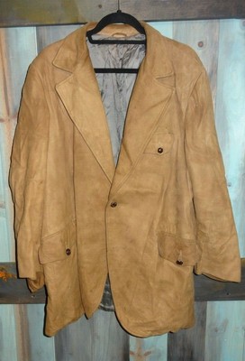 beige suede coat