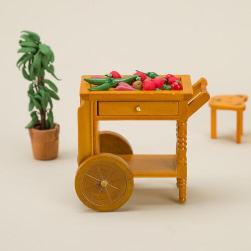 1:12 Scale Dollhouse Trolley Mini Dining Trolley for Children Kids 4 5 6 - Picture 1 of 9