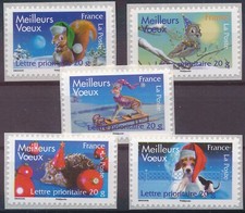 Timbre France Adhesif  140/144 Voeux 2007
