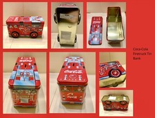 Coca-Cola Firetruck Tin Bank approx. 8 1/4” X 3 3/4” X 4 1/4”(Make Offer)