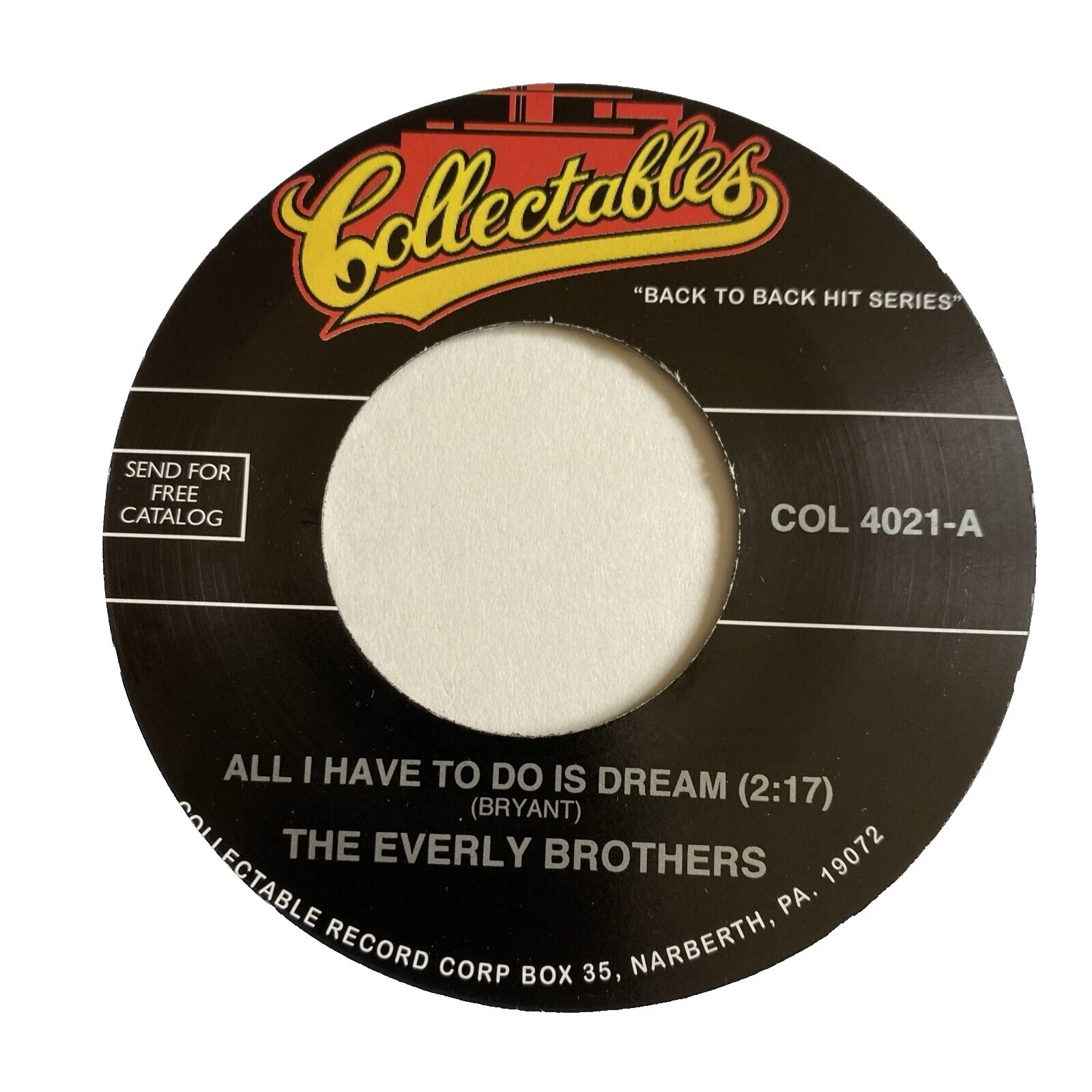 The Everly Brothers Rock 45 RPM Speed Vinyl Records