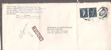 1971 registered cover Alpena MI to Dept of Administration Building Div Lansing