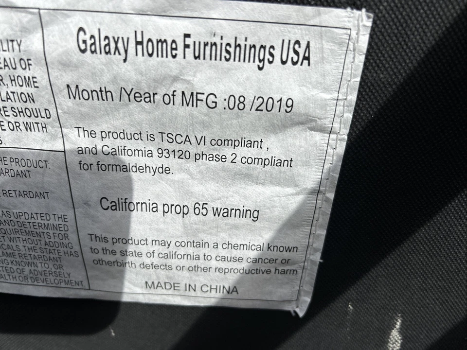 Beautiful Black Leather Chair With Silver Rivets  - Image 4 of 4