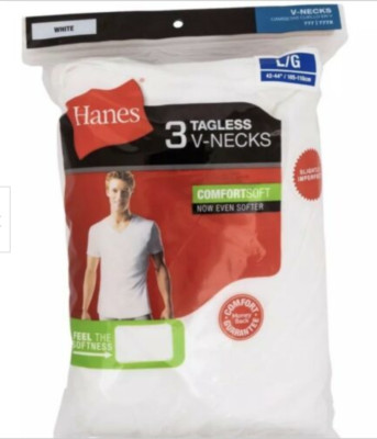 Hanes Mens V Neck T-shirt 3 pack Style 777