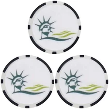 (3) Liberty National Golf Club - Poker Chip Golf Ball Marker