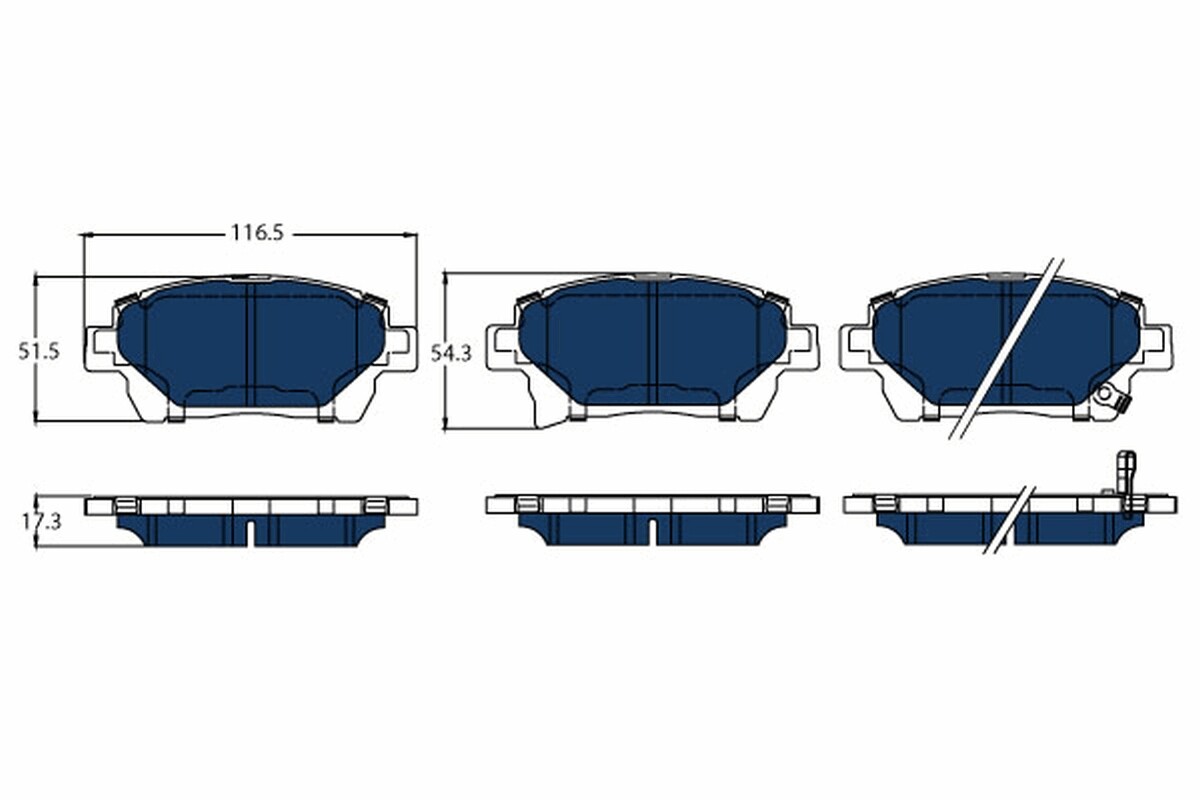 GDB3317BTE TRW Brake Pad Set, disc brake for TOYOTA