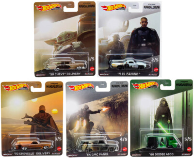 Star Wars The Mandalorian Set 5 Modellautos Pop Culture 1:64 Hot Wheels DLB45