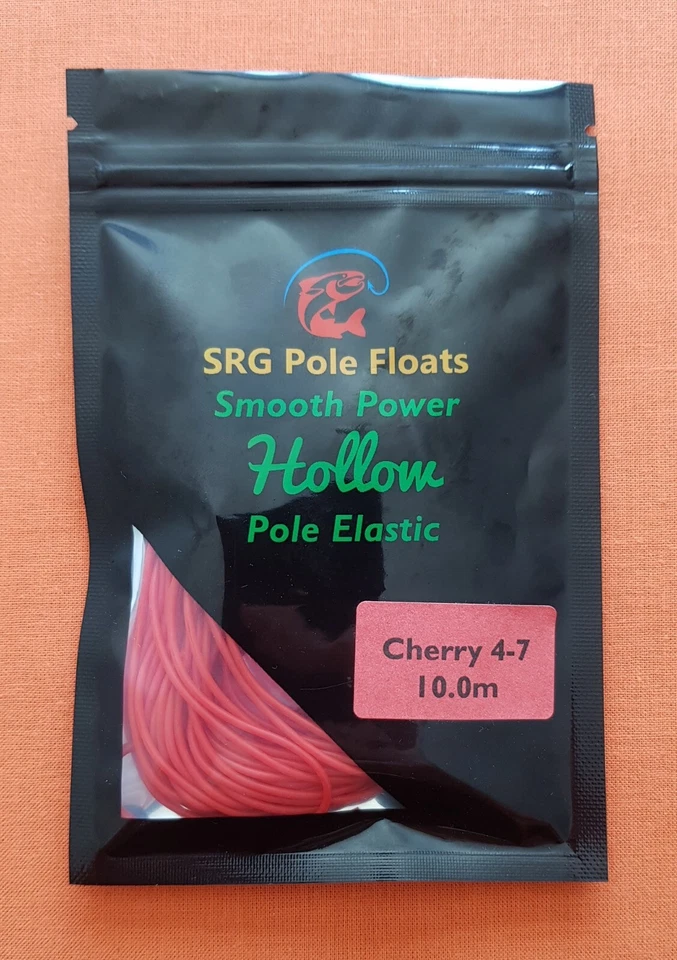 SRG POLE FLOATS 10 Meter Packung hochwertiger hohlpoliger elastischer Kirsche 4-7 (Durchmesser 1,5 mm)