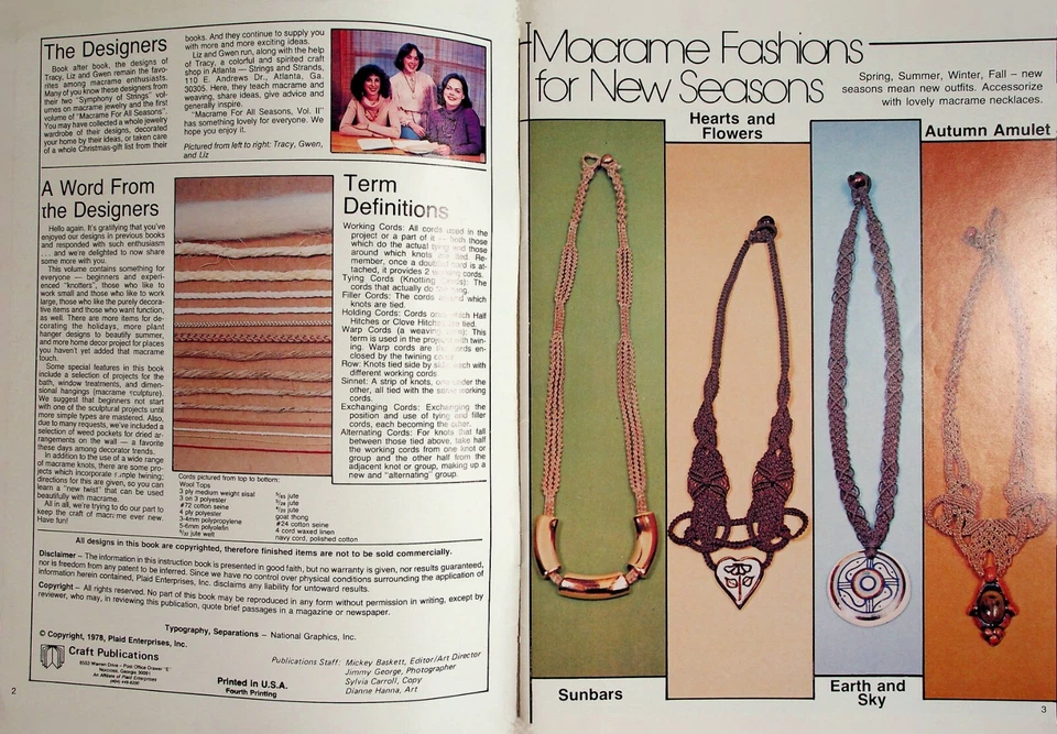 Macramé For All Seasons Vol II All Rooms Home Decorating Patterns By Craft Pub - Image 2 of 4