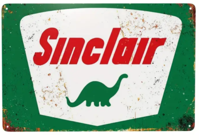 Sinclair Dino Gas Oil Sign, Station, Garage, Auto Shop, Retro