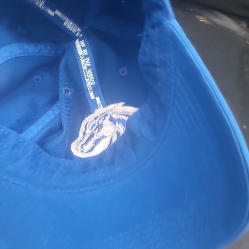Boise State BRONCOS Hat Ball Cap ONE SIZE Strap Back Blue Unstructured 3D Logo - Picture 11 of 17