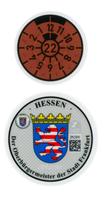 Aufkleber Stadt Baden - Baden Wurttemberg fur Plakette 3D Gel Silikon | TUV | Stickers