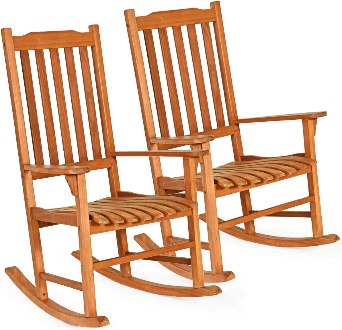Set of 2 Porch Rocking Chair Outdoor and Indoor Use Solid