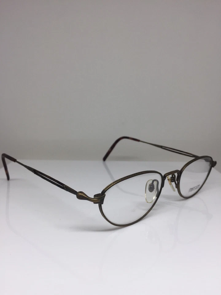 Anteojos de gato Matsuda 2877 vintage C. AG cepillados oro antiguo 49-20 mm Japón Foto 4 de 4