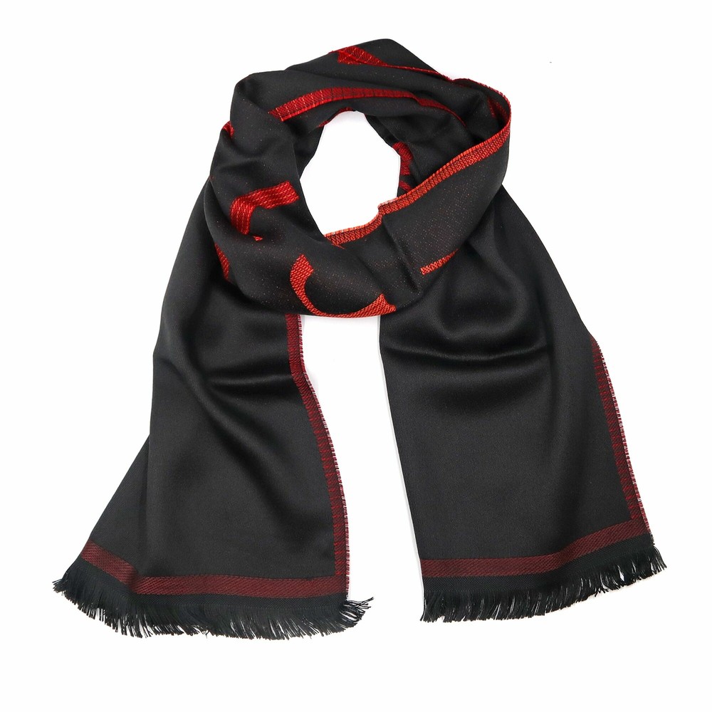 Versace Collection Black & Red Mens Scarf ISC38R2WIT02846I4081
