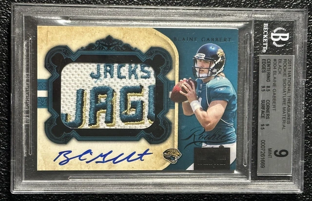 2011 National Treasures Blaine Gabbert Rookie Logo Patch Auto RPA /25 BGS 9 10