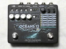 Used Electro-Harmonix EHX Oceans 12 Dual Stereo Reverb Guitar Effects Pedal