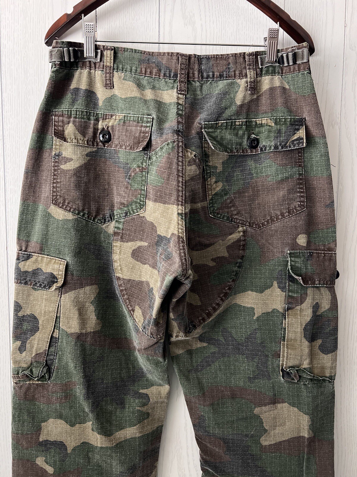 1980’s Sports Afield Camo Cargo Military Pants OG 107… Gem