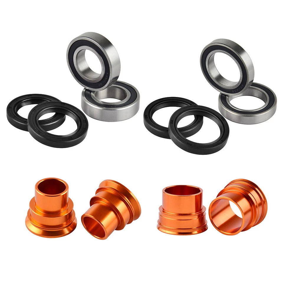 Front Rear Wheel Spacers Seals Bearings For KTM 125-530 EXC EXCF XCW SMR 2003-15 - Image 3 of 4