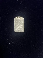 1 Gram Citra Silver Bar Pendant Henri Purec S/no. 0770
