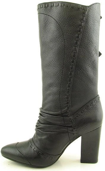 Novo Sapato Bota Feminina BIVIEL Couro Preto Salto Médio Bezerro Tamanho 7.5 M 38.5 EUR - Imagem 4 de 4