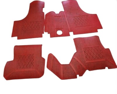 Tappetini Per Fiat 500 D'Epoca | Set 4 Pezzi In Moquette Nera | Antiscivolo E Bordino Ricamato - Foto 5