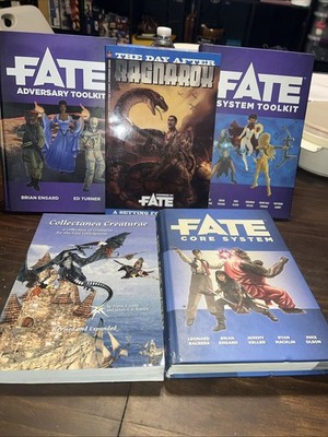 Fate RPG Lot 5 Books -Core System System Toolkit Adversary Toolkit Creatures