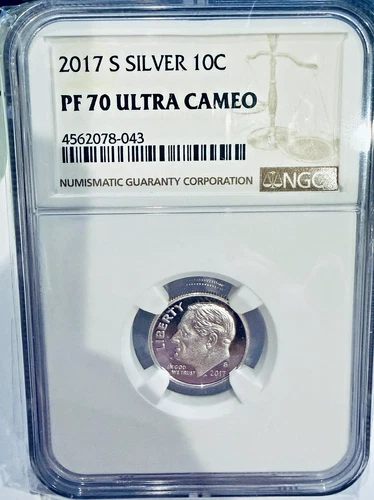 2017-S PERFECT US Silver Proof 10c ~ NGC PF 70 Ultra CAM ~ Stunning & Beautiful!