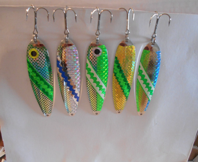 #ad Magnum Trolling Spoons Brass Hex 4 3 4quot; Salmon Striper Fishing Lot #4 $19.99