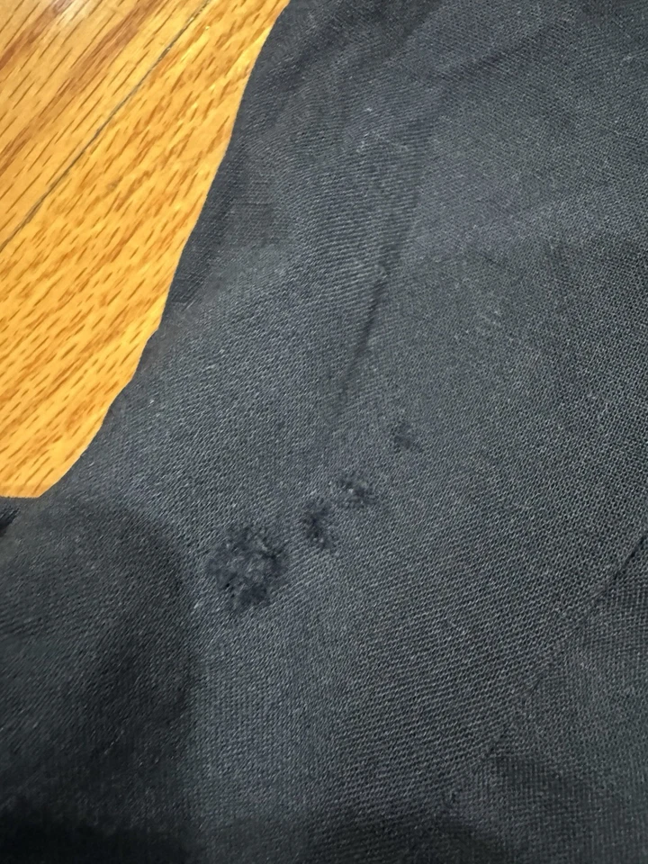 Vestido Roberto Cavalli IT40 Negro Blanco Volantes Cuello - Para Reparación / COMO ESTÁ Foto 3 de 4