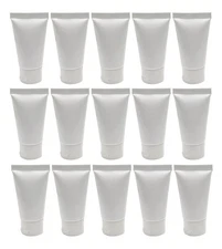 20PCS White Plastic Refill Cosmetic Soft Tubes Leakproof Makeup Travel Packin...