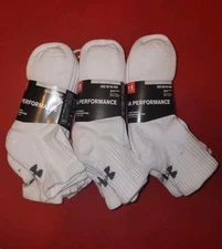 12 Pair Under Armour Socks Low Cut Performance Med White M 4 To 8.5 W 8 To 10.5
