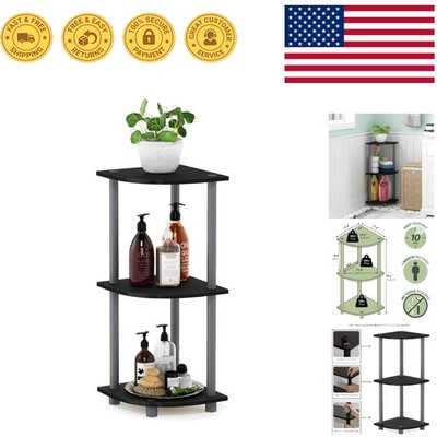 Multi-Functional 3-Tier Corner Shelf   Water Resistant & Easy to Assemble