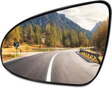 Replacement Mirror Glass Driver Side Fit Compatible with 2012-2016 Heated Chrome