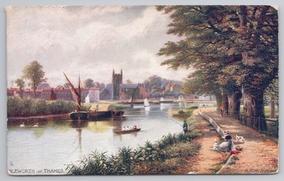 AK Isleworth an der Themse Raphael Tuck Oilette Malerische Themse 1905