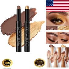 2 Pcs Cream Eyeshadow Stick,Brightener Eyeshadow Pencil Crayon,Highlighter Ey...
