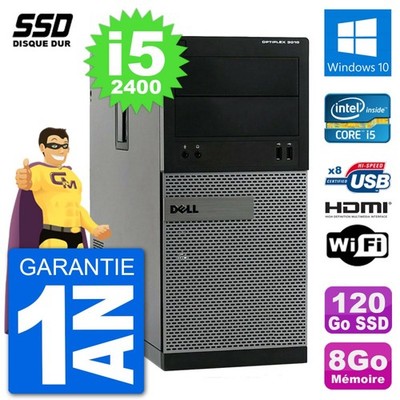 PC Dell 3010 MT I5-2400 RAM 8GB SSD 120GB HDMI Windows 10 Wifi