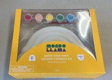 NEW Mondo Llama Paint Your Own 3D Ceramic Rainbow Figure Kit with 6 Paints