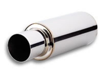 Vibrant 1059 TPV TURBO Muffler 4'' Round Straight Cut Tip 3'' Inlet 23'' Long