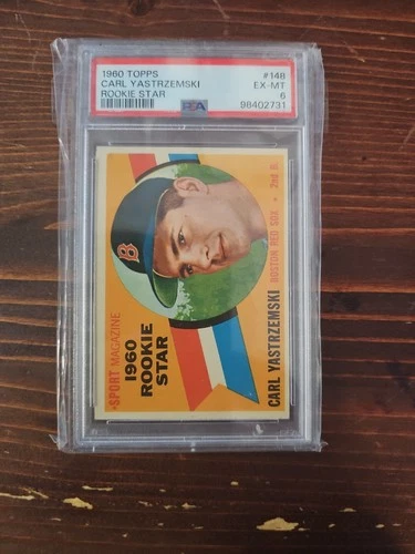 1960 Topps Carl Yastrzemski Rookie Card #148 PSA 6 EX-MT Boston Red Sox HOF