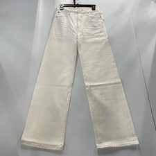 AGOLDE Harper High-Rise Wide-Leg Jeans Women's Size 26 White