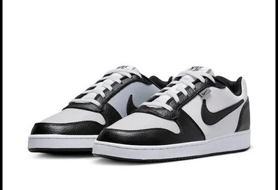 Nike Ebernon Low Prem Black/White/Grey - Size 10m / 11.5w