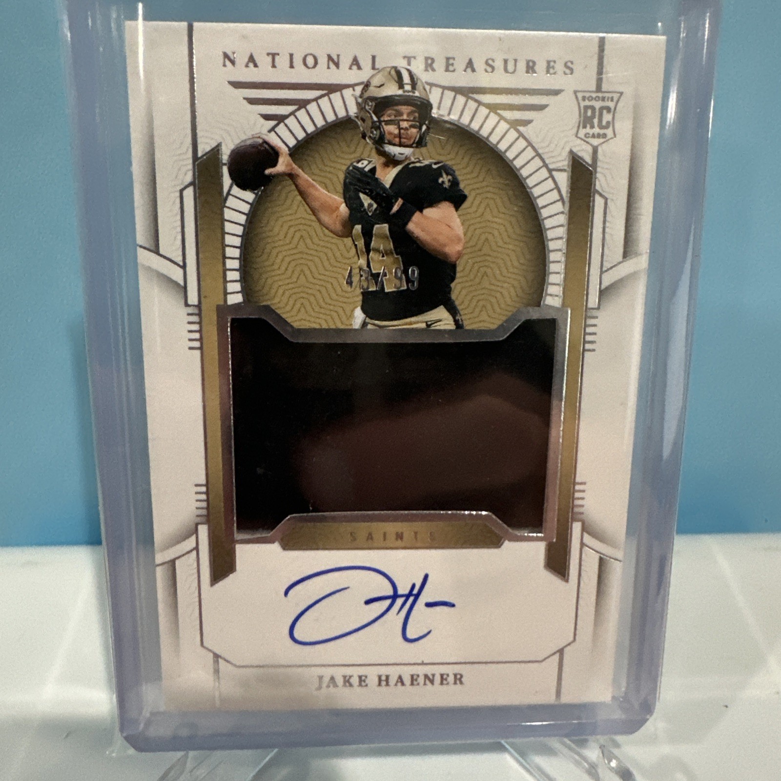 2023 Panini National Treasures - Rookie Patch Autographs Jake Haener #168 /99