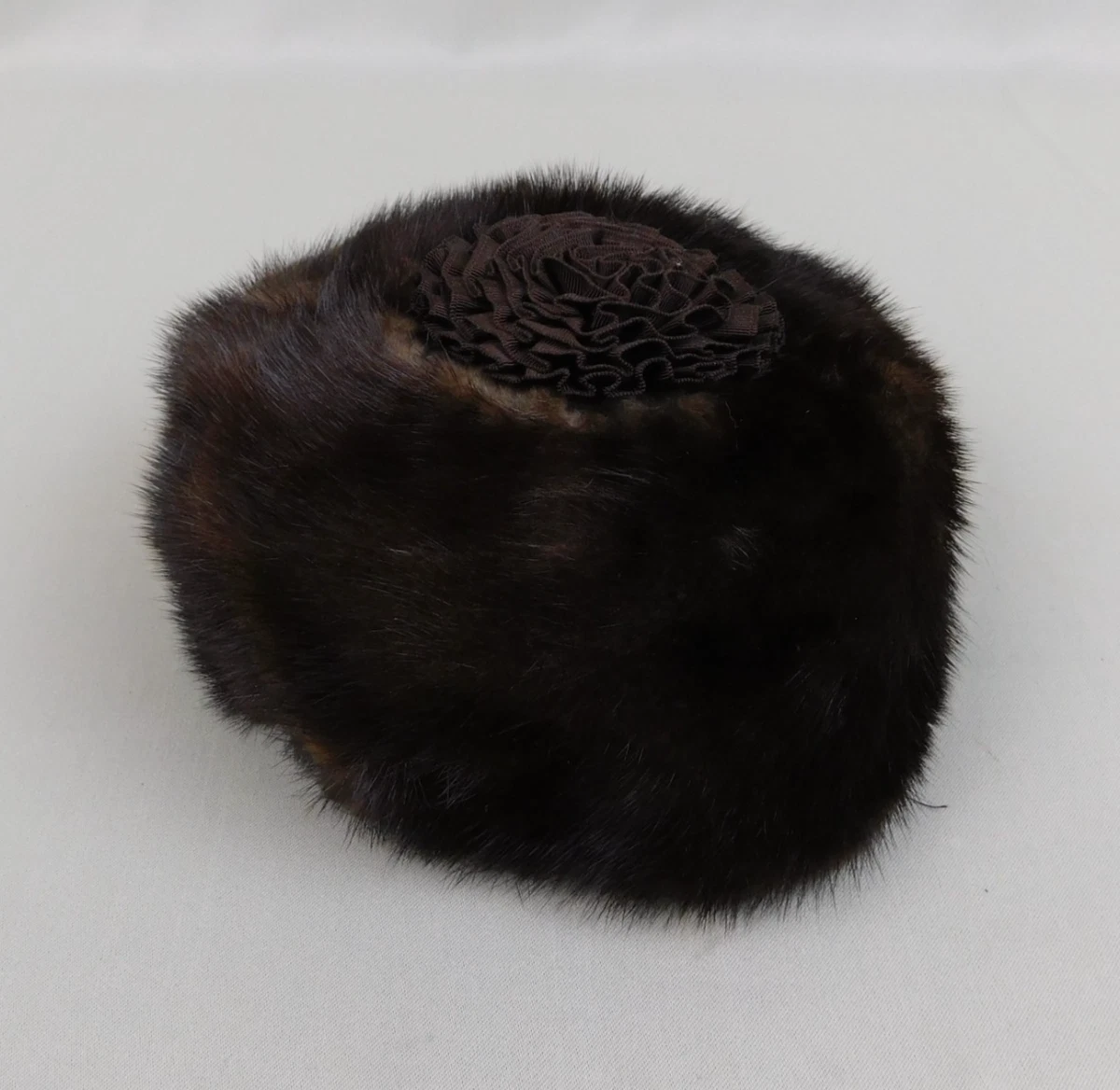 Vintage Stylish Fur Hat Dark Brown Vintage Hat: Beautiful Vintage 1970s Mid Brown Real Fur Hat  main image 2