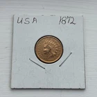1872 Indian Head Penny US Coin Has Some Pitting On Face