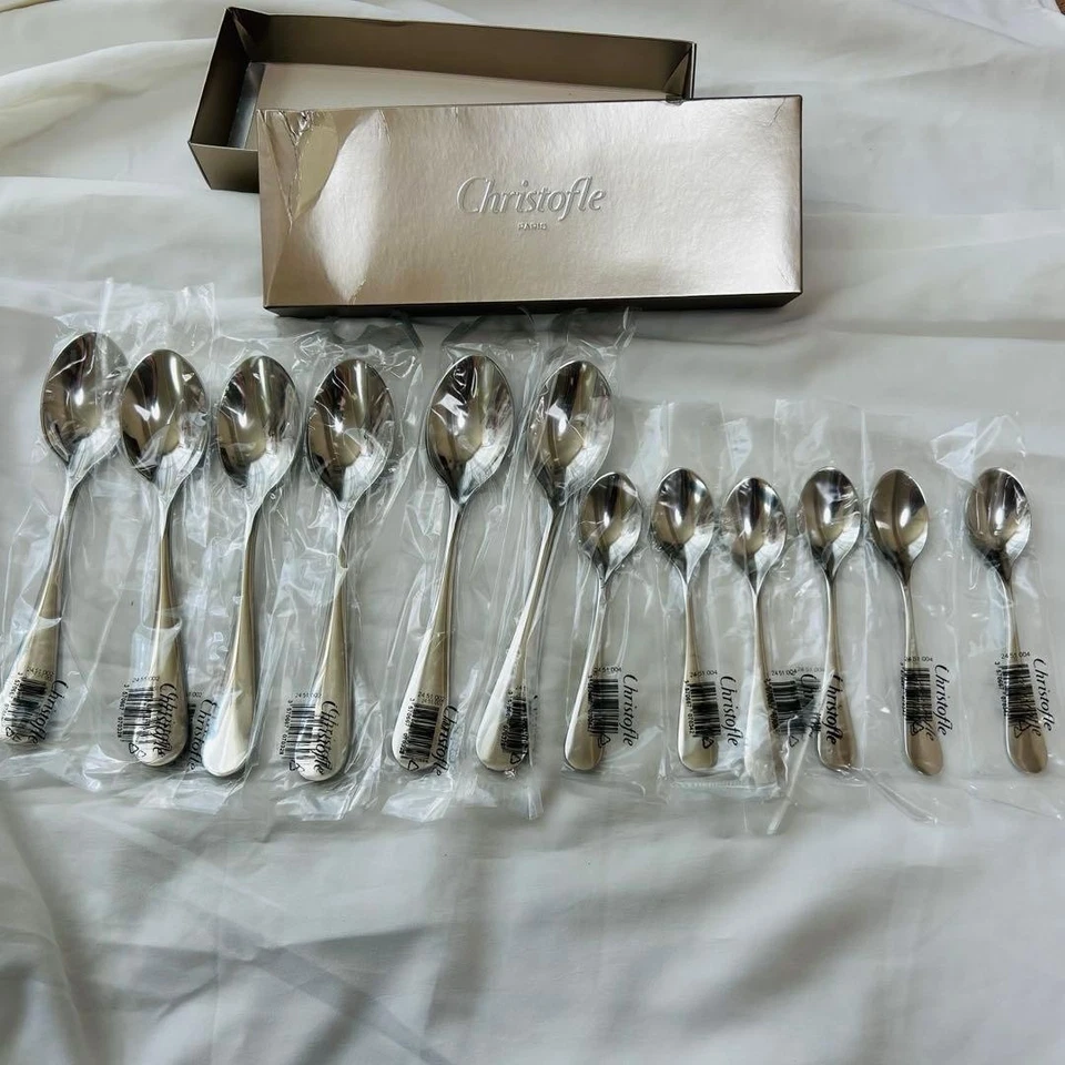 Juego de 24 cubiertos esenciales Christofle para 6 personas plata acero... - Imagen 4 de 4